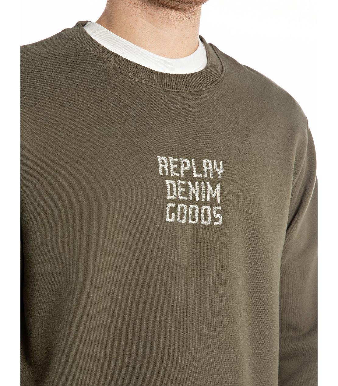 レタリング刺しゅうコットンフリース 詳細画像 マッドブラウン 3